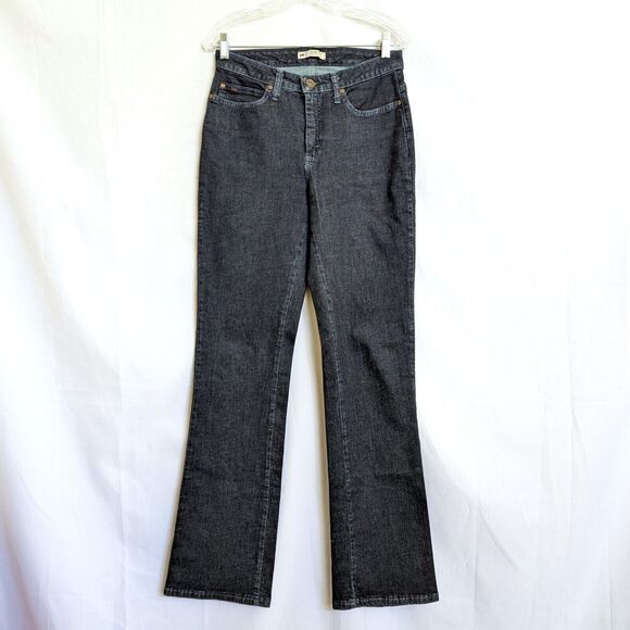 Lee Slender Secret Lower on the Waist Size 8Long Mid Rise Dark Wash Bootcut Jean - Picture 1 of 12